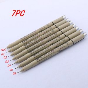 12Pc Pigment Liner Micron Inkt Marker Pen Verschillende Tip Schilderij Zwart Fineliner Schetsen Tekening Pen Kantoorbenodigdheden