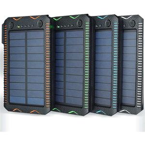 Diy 10000 Mah Led Zaklamp Portable Solar Snel Opladen Aangedreven Bank Case Torch Emergency Lamp Lantaarn Schijnwerpers