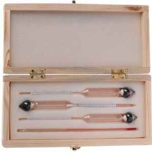 3 Pcs 0-100% Hydrometer Alcoholmeter Tester Set Alcohol Concentratie Meter + Thermometer 35ED