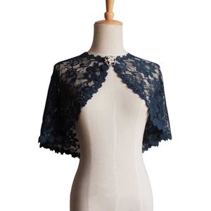 Elegante Lente Avond Wrap Kant Wedding Bolero Capes Vrouwen Jas Met Broche
