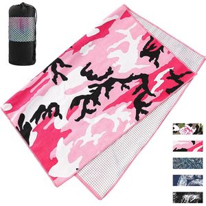 183X68Cm Yoga Mat Afdrukken Sneldrogende Antislip Opvouwbare Yoga Handdoek Fitness Deken Met Mesh Bag yoga Pilates Oefening Yoga Matten