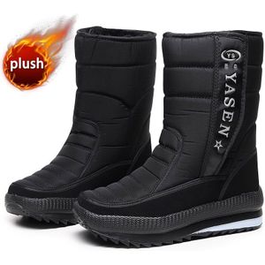 Mannen Laarzen Winter Met Bont 2022 Warme Snowboots Mannen Mode Platte Winter Schoenen Mannen Waterdichte Antislip Werk schoenen Plus Size