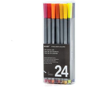 100 Kleur 0.4Mm Gekleurde Haak Lijn Pen Gel Pen Tekening Kleur Comic Pen Art Markers Volwassen Kleurboeken Journals tekening Doodling