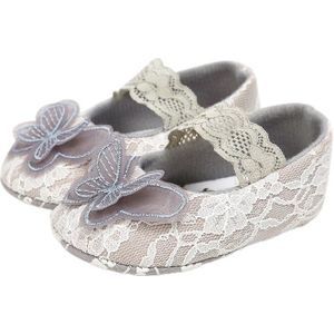 Baby Meisjes Prinses Jurk Schoenen Zachte Tong Schattige Vlinder Kant Decor Crib Schoenen Anti-Slip Peuter Eerste wandelaars