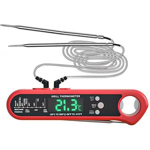 Voedsel Thermometer Keuken Thermometer Digitale Thermometer Vlees Bbq Thermometer Dual Probe Waterdichte Koken Gereedschap