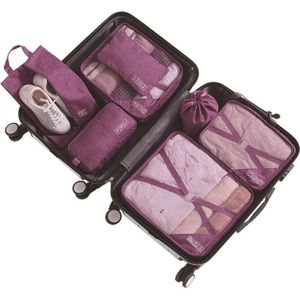 opvouwbare reistas 7 stuk pak bagage organizer bag travel levert koffer sorteren zak kleding verpakking cubes duffle tas