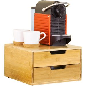 Sobuy Koffie Machine Stand & Pod Capsule Theezakjes Organiser 2 Laden, FRG82-N
