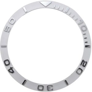 Zilver Zwart Horloge Accessoires Waterdichte Cover Zirconia Keramische Ring Mond Keramische Schaal Ring 38*31.8*1.2Mm Unisex