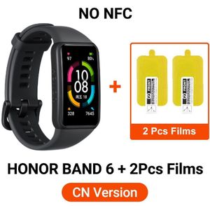 Huawei Honor Band 6 Smart Polsband 1.47 ""Full Screen Amoled Kleur Touchscreen SpO2 Zwemmen Hartslag Slaap Dutje stress
