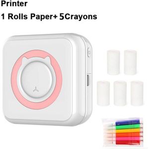 Pocket Thermische Printer Draagbare Mini Draadloos Bt Connect 200Dpi Foto Label Memo Lijst Afdrukken Draadloze Printer Duidelijk