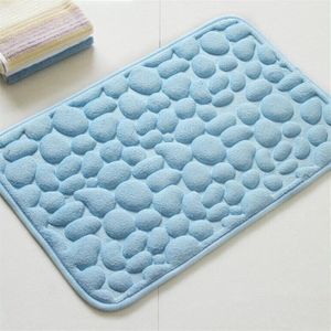 3D Badmat Pebbles Natuurlijke Sbr Rubber Badmat Bodem Ruimte Geheugen Katoen Rebound Mat Super Absorberende