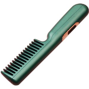 Elektrische Draadloze Stijltang En Curling 2 In 1 Droog Kam Mini Usb Opladen Rechttrekken