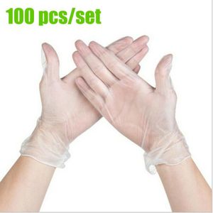100 Pcs Wegwerp Pvc Handschoenen Voedsel Handling Transparante Handschoen Latex Tuin Handschoenen Thuis Schoonmaak Handschoenen S/M/L /Xl