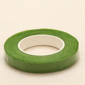 Bloemen Groen Tapes 12Mm * 27M/Roll Tape Corsages Knoopsgat Kunstmatige Bloem Meeldraden Wrap Bloemist Groen Tapes elastische Tape