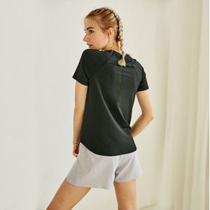 Fitness Korte Mouwen T-shirt Snel Droog Sport Top Vrouwelijke Running Yoga Top Losse Wrokout Top Vrouwelijke Fitness Kleding Active Wear