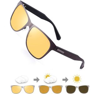 Nachtzicht Bril Voor Rijden Zonnebril Voor Mannen Gepolariseerde Nachtkijker Auto Geel Lens Zonnebril Lunette