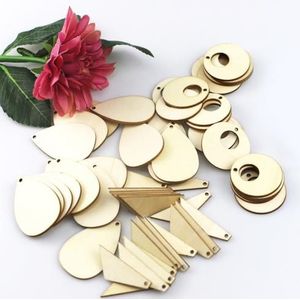 60Pcs Sieraden Jassen Houten Geometrische Earring Hanger Diy Sieraden Maken Ambachten Ringen Set Oorbellen Bevindingen