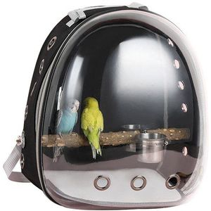Papegaai Rugzak Outdoor Reizen Oxford Doek Transparant Vogelkooi Draagbare Vervoer Comfortabele Papegaaienkooi Vogel Zak Huis
