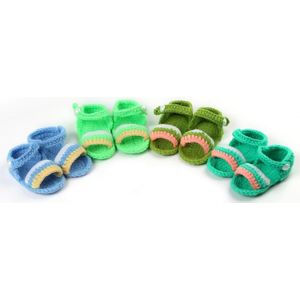 10 paren/partij Casual baby jongens meisjes kleurrijke gestreepte manual knit zachte bodem peuter schoenen kinderen crib schoenen 11 cm