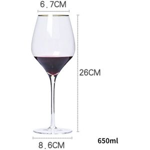 Creatieve 450-650Ml Rode Wijn Glas Schets In Goud Beker Mousserende Wijn Familie Bar Chateau Lood-gratis Beker Wijn Set
