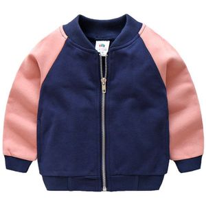 Herfst Lente Mode 2 3 4 6 8 10 Jaar Kinderen V-hals Sport Uitloper Mandarijn Kraag Patchwork Jas Voor kids Baby Jongens