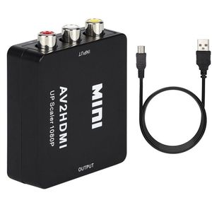 Draagbare Size Zwart Rca Av Naar Hdmi Converter/Adapter Geschikt Voor Gamecube Nintendo Sega Genen Nes Snes N64 Bundel 1 Polybag