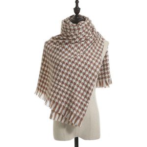 Mode Plaid Sjaal Voor Vrouwen Winter Pashmina Cashmere Sjaals Warm Solid Kinderen Kwastje Rooster Outdoor Lange Sjaals