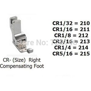 Industriële Flatcar Naaimachine 21 Naaivoet Set CL1/32 CL1/16 CL1/8 CL3/16 CL1/4 Cl 3/32 Cl 5/32 Cl 5/16 Cl 3/8 Cl 1/2
