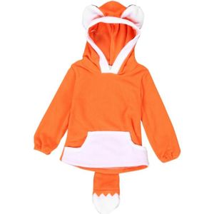 Leuke Herfst Winter Kind Cartoon Vos Baby Hooded Jongen Meisje Jas Uitloper Jassen Kid Doeken mooie mode 2 kleur casaco