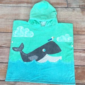 Kids Katoenen Badjassen Cartoon Mermaid Astronaut Walvis Hooded 100% Katoen Handdoek 2-6 T Kids Badjas Meisjes Jongens zwemmen Strandlaken