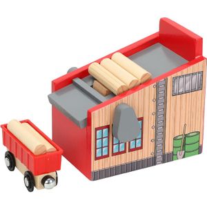 Klassieke Simulatie Logging Boerderij Trolley Houten Spoor Kinderspeelgoed