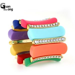 Mode Kleurrijke Indische Armbanden Armbanden Leuke Mooie Lange Blok Acryl Uitbreidbaar Wide Bangle Feminina Sieraden