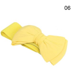 Vrouwen Strik Cumberbanden Elastische Boog Brede Stretch Bukle Tailleband Riem 12 Kleuren Mode Meisje Jurk Accessoires Taille Riemen