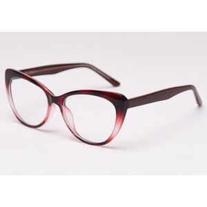 Kiekeboe Retro Cat Eye Zonnebril Voor Vrouwen Grote Frame Transparante Zwarte Vrouwelijke Brillen Prescription Clear Lens Decoratie