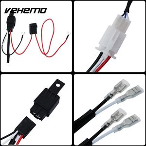 Vehemo Aansluiten 2 LED Kabelboom Kit Schakelaar Koplamp Bedrading Professionele Lijn Set Auto Tuning Auto