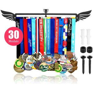 Inspirational Medaille Hanger Holder Sport running gymnastiek 30 + medailles Display rack Wing Vorm zwemmen medaille opknoping Ijzer 40cm
