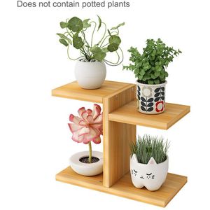 Houten Plant Stand 4 Tier Verticale Plank Bloem Display Rek Bloempot Houder Voor Tuin Patio Balkon Slaapkamer Kantoor decor