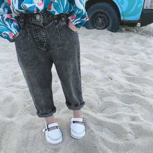 2 3 4 5 6 jaar Peuter Jeans Herfst Casual Koreaanse Jongens Broek Elastische Taille Jeans voor Baby meisje Kinderen Broek