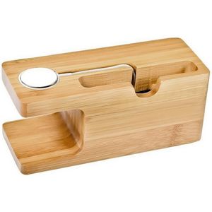 2 In 1 Bamboe Hout Stand Laadstation Cradle Houder Voor Iphone Voor Apple Horloge Universele Desktop Charging Dock Station