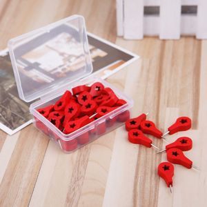 40 Pcs Kaart Markers Houten Tekening Foto Muur Studs Kurk Boord Pins Punaise Pushpins Schilderen Tool