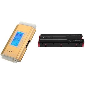 1 Pcs Lcd Pc Voeding Tester Voeding & 1 Pcs M.2 Nvme/Ngff Ssd Heatsink Radiator Cooling Fin koeler