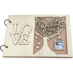Naam Datum Houten Handtekening DIY Gast Check in Boek Voor Souvenir Bruiloft Benodigdheden Handtekening Gastenboek Party Decor Favor