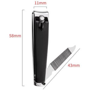 Zwart Nagelknipper Splash-Proof Grote Nagelknipper Met Bestand Metalen Dode Huid Schaar Professionele Nail Gereedschap Rvs