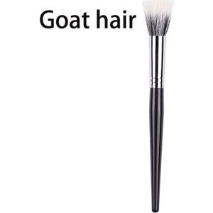 Double-Layer Geitenhaar Brush Meandersteken Meandersteken Blush Highlighter Make-Up Borstel Foundation Markeerstift Meandersteken Make-Up Tool