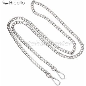 Tas Keten 120 cm Metalen Handtas Schouderriem Tas Sluiting DIY Vervanging Zinklegering Goud Zwart Zilver Brons 8mm brede Hicello