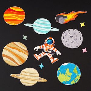 Borduren buiter, astronaut Kosmonaut planeet borduren patch subsidie patch gat DIY Het door hand