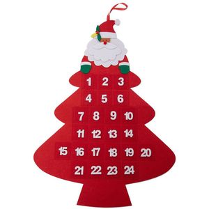 Vilt Advent Kalender Opknoping Stof Kerstboom Advent Kalender Met Zakken Voor Xmas Decoraties Kind Kinderen Speelgoed