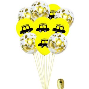 Taoqueen Cartoon Hoed Auto Ballonnen Multicolor Confetti Ballon Bruiloft Ballons Verjaardagsfeestje Decoratie