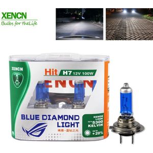 XENCN H7 12V 100W 5300K Blue Diamond Light Off Road Gebruik Auto Koplamp High Power UV Filter halogeen Super Wit Hoofd Lamp 2POS