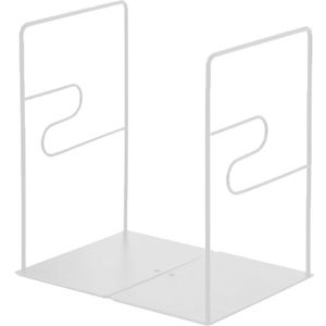 1 Paar Iron Boekensteunen Boek Stand Ondersteuning Desktop Kantoor Tijdschrift Organisator Plank 35EA